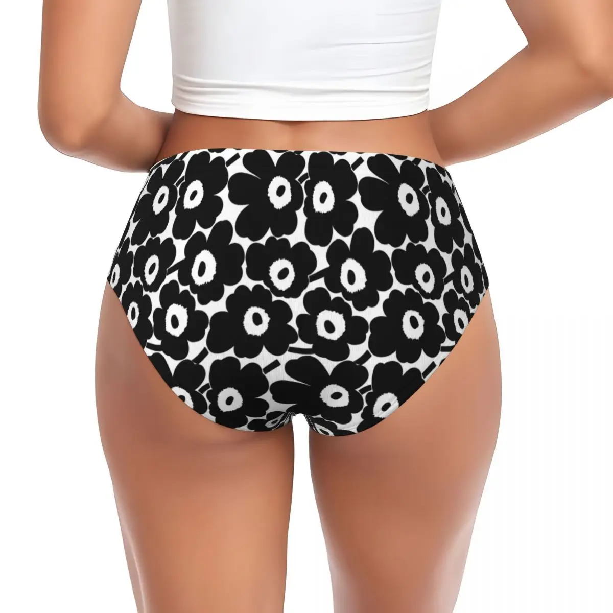 Custom Little Poppy Print Briefs Underwear Women Breathable Stretch Fashion Modern Style Panties