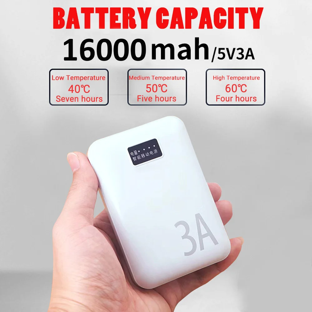 Heated Underwear Power Bank 16000mAh 5V3A/2A Portable Charging Powerbank Mobile Phone Charger External Battery Fast Charging USB