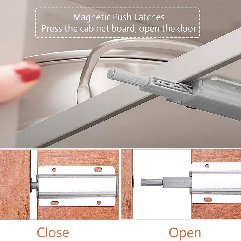 Push Latches Push To Open Door Catches Push To Close Magnetic Latch Touch Opener For Draw Kitchen Cabinet