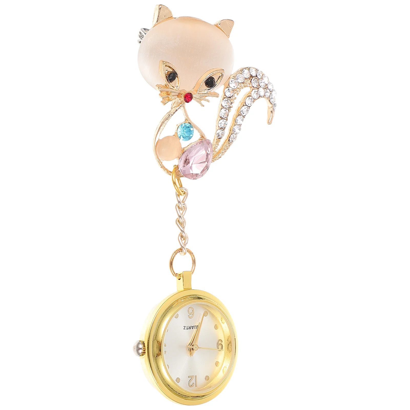 1 قطعة بروش ممرضة معلقة التلبيب ساعة خفيفة الوزن الكرتون دبوس ساعة الجيب هدية عملية لطبيب الممرضة