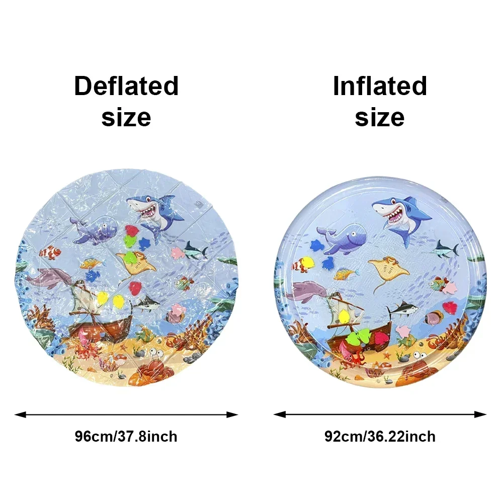 1 PC PVC เด็กเล่นน้ํา MAT Inflatable Cushion สําหรับเด็กวัยหัดเดิน Early Education การพัฒนากิจกรรมของเล่นปลอดภัย Tummy Time Water Pad