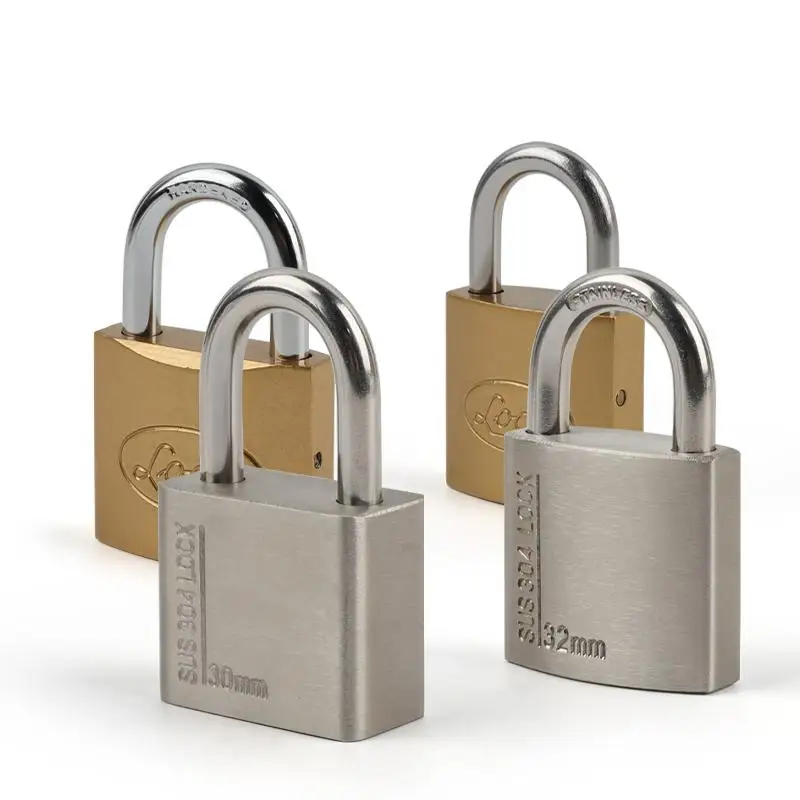 

Stainless Steel 304 Marine Short Shackle Dormitory Safety Padlock Outdoor Travel Lock Waterproof Rust Proof Anti Pry Door Lock