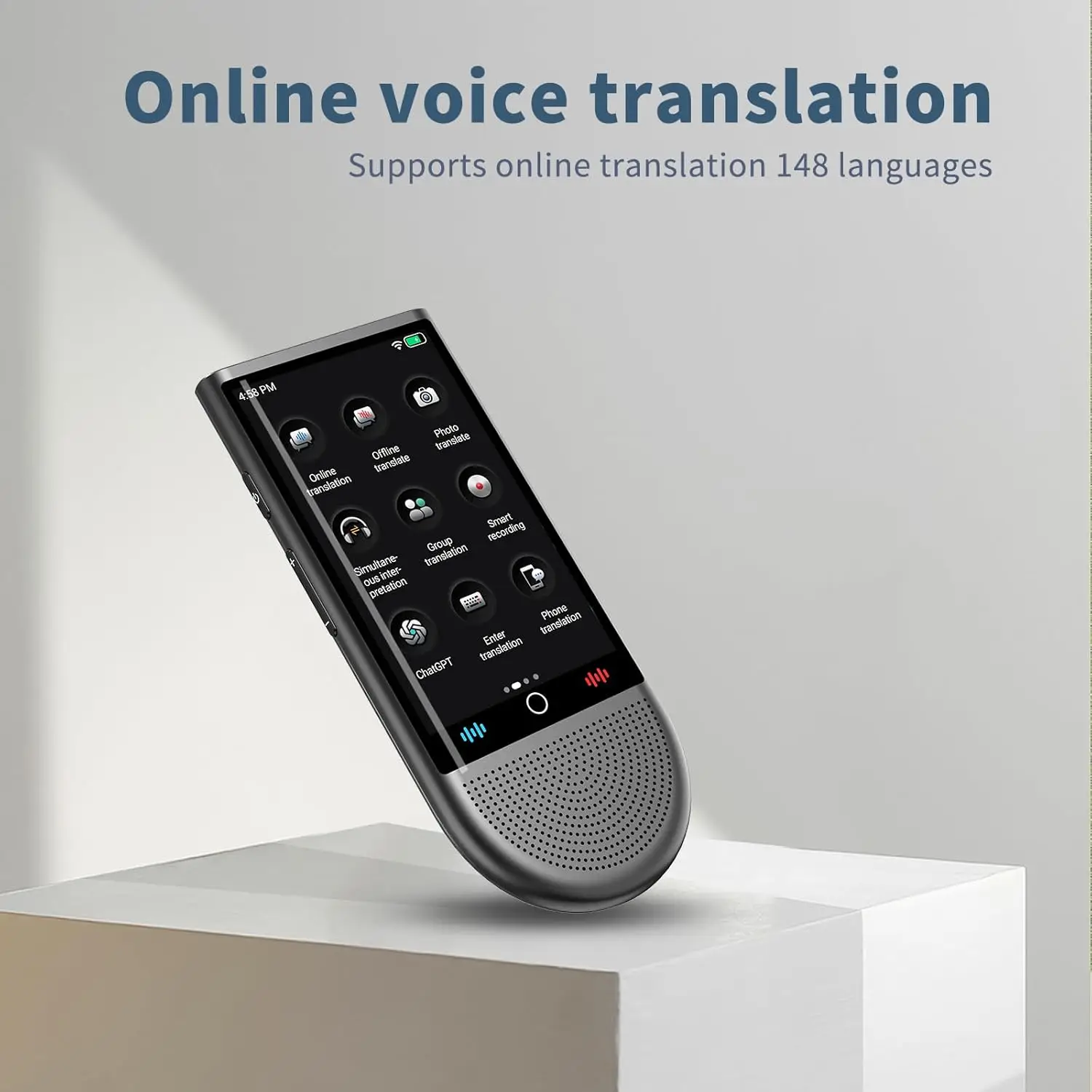 S15 4G AI Translation 148 Language Learning ChatGPT Photo Offline Group Mobile Translation Hindi Indonesian Arabic Translator
