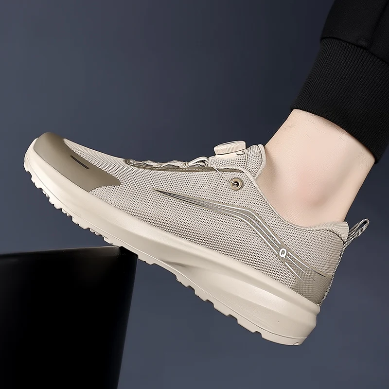 

New Men's Golf Shoes Ultra Fiber Waterproof Knob Lace Anti Slip Casual Sports Sneakers