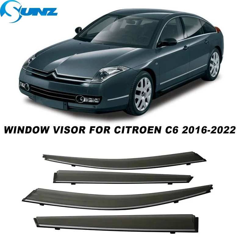 

Side Window Deflector For Citroen C6 2016 2017 2018 2019 2020 2021 2022 Weathershields Car Window Visor Sun Rain Wind Guards