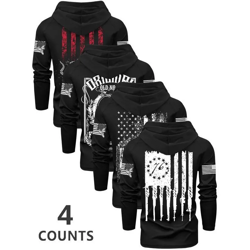 

Cross-Border 1776 Flag Hoodie Women's Sweatshirt Unisex Crew Neck Pullover Hoodie Resistant to Deformation Animal Pattern