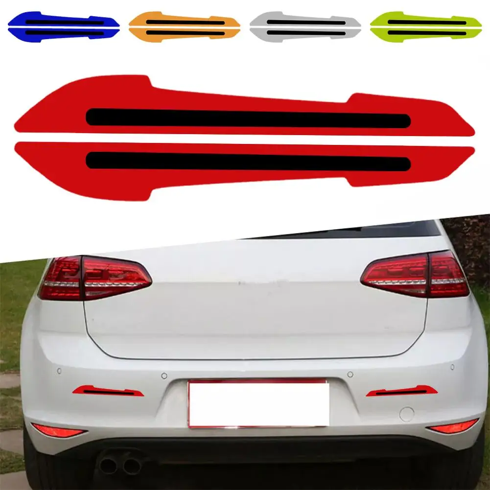 

Car Reflective Stickers Collision Avoidance Warning Sticker Protective Car Traceless Strip On Rearview Mirror Warn Tape G5V8