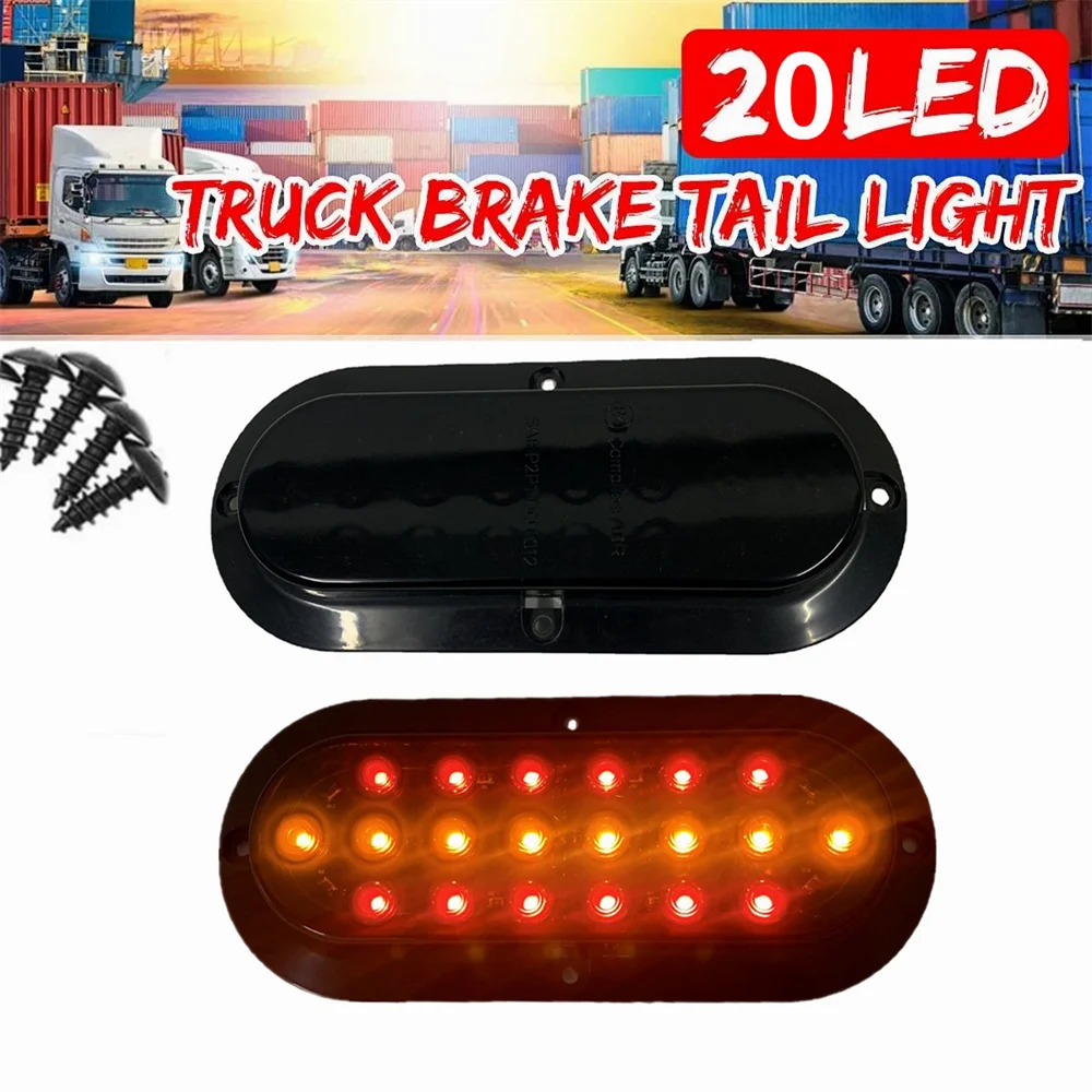 

20 LED Dynamic Car Truck Tail Light Taillight Signal Lamp Indicator Strobe Flashing Warning Light For Bus Trailer RV SU