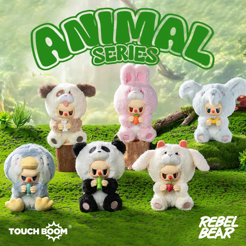 

Touch Boom Rebel Bear Animal Series Panda Vinyl Plush Blind Box Cute Stuffed Pendant Gift For Kids Friends And Plush Toy Lovers
