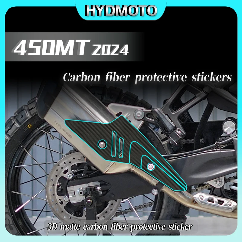 For CFMOTO 450MT 450mt 2024 stickers 3D carbon fiber fuel tank sticker body protection sticker waterproof motorcycle accessories