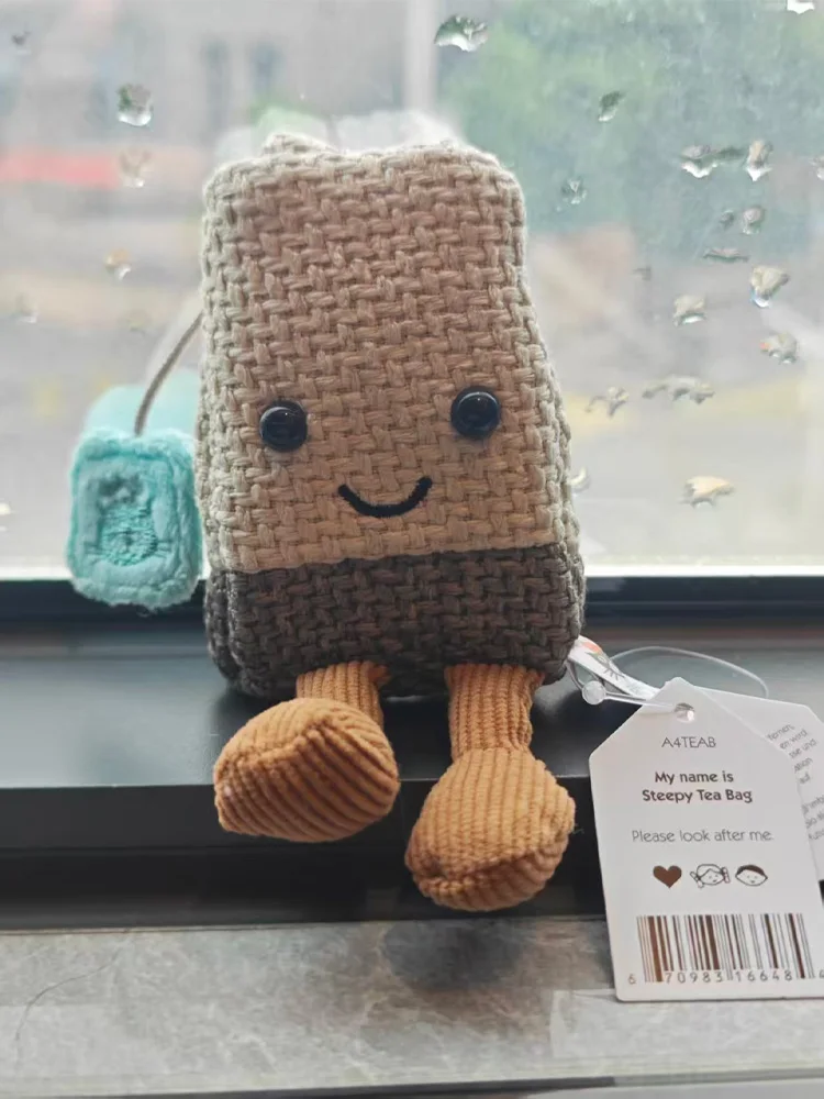 Kawaii JE متعة كيس الشاي أفخم دمية لطيف الراحة دمية هدية عيد ميلاد ألعاب من نسيج مخملي حقيبة التعبئة والتغليف حلية قلادة هدية
