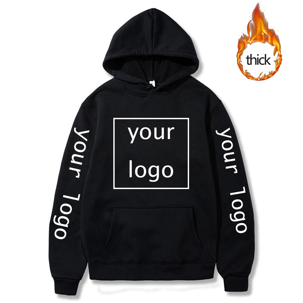 

Custom Hoodies Diy Text Couple Friends Family Logo Image Print Clothing Fashion New Thickened Casual Sweatshirt Unisex 11 Color