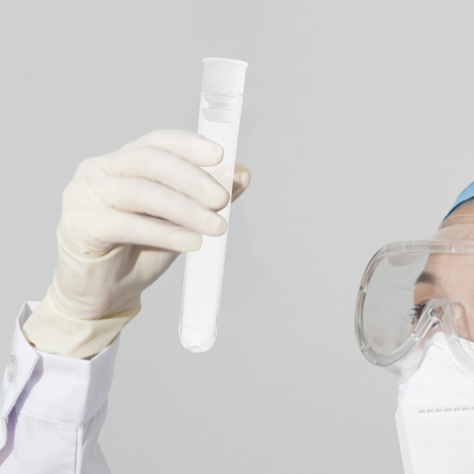 

100 Pcs Plastic Test Tube Containers Lotion Bottle Tubes with Lids Cover