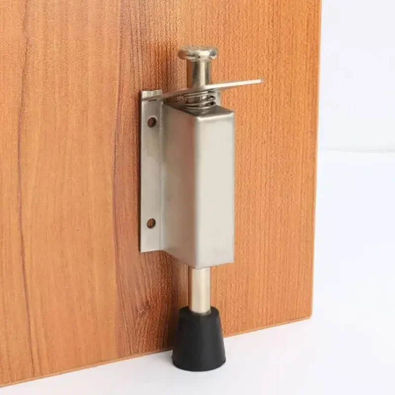 Kickdown Door Stopper ，Stainless Steel Spring Loaded Foot Pedal Door Stops Holder Heavy Duty Door Locks Holder 140mm Deurstopper