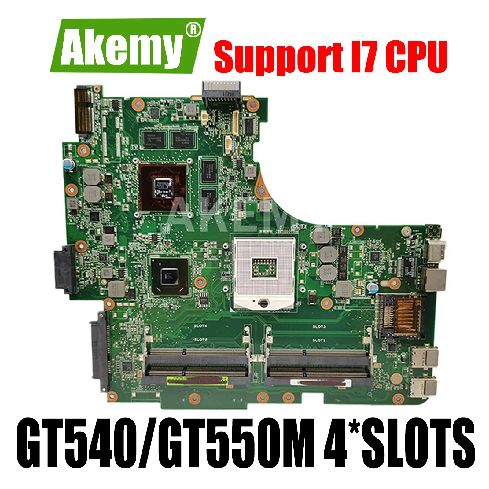 

N53SV Mainboard REV.2.2 For ASUS N53S N53SV N53SN N53SM Notebook motherboard GT540M GT550M GT630M 2/4*SLOTS Support I7 CPU