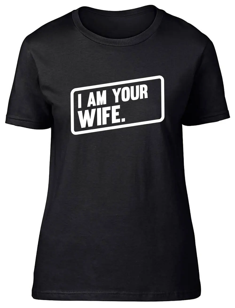 Индивидуальная женская футболка с надписью «Я ваша жена»