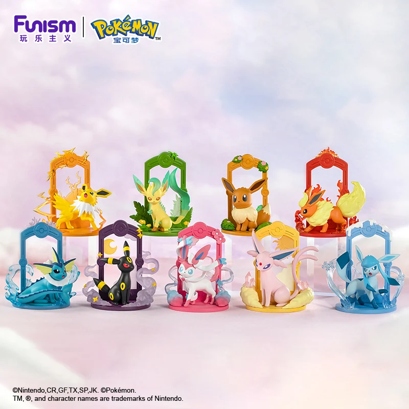 

Новый 9-й стиль, оригинальная фигурка Pokemon Eeveelution Espeon Eevee Family Glaceon Leafeon Vaporeon Umbreon, серия аниме, украшения, игрушка