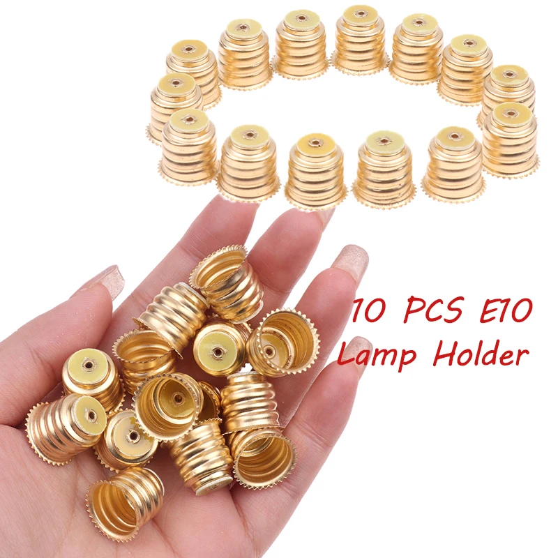 10Pcs 10mm E10 Lamp Holder Bulb Lamp Holder Socket Household Experimental Circuit Electrical Test Accessories