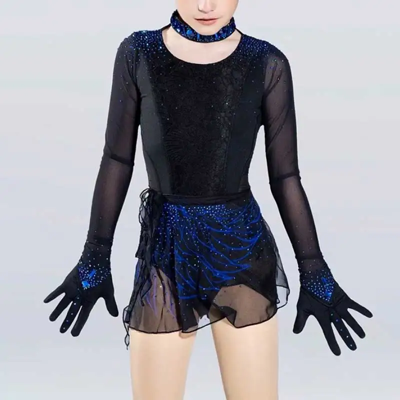 Children's performance costume, girls' professional competition, figure skating skirt