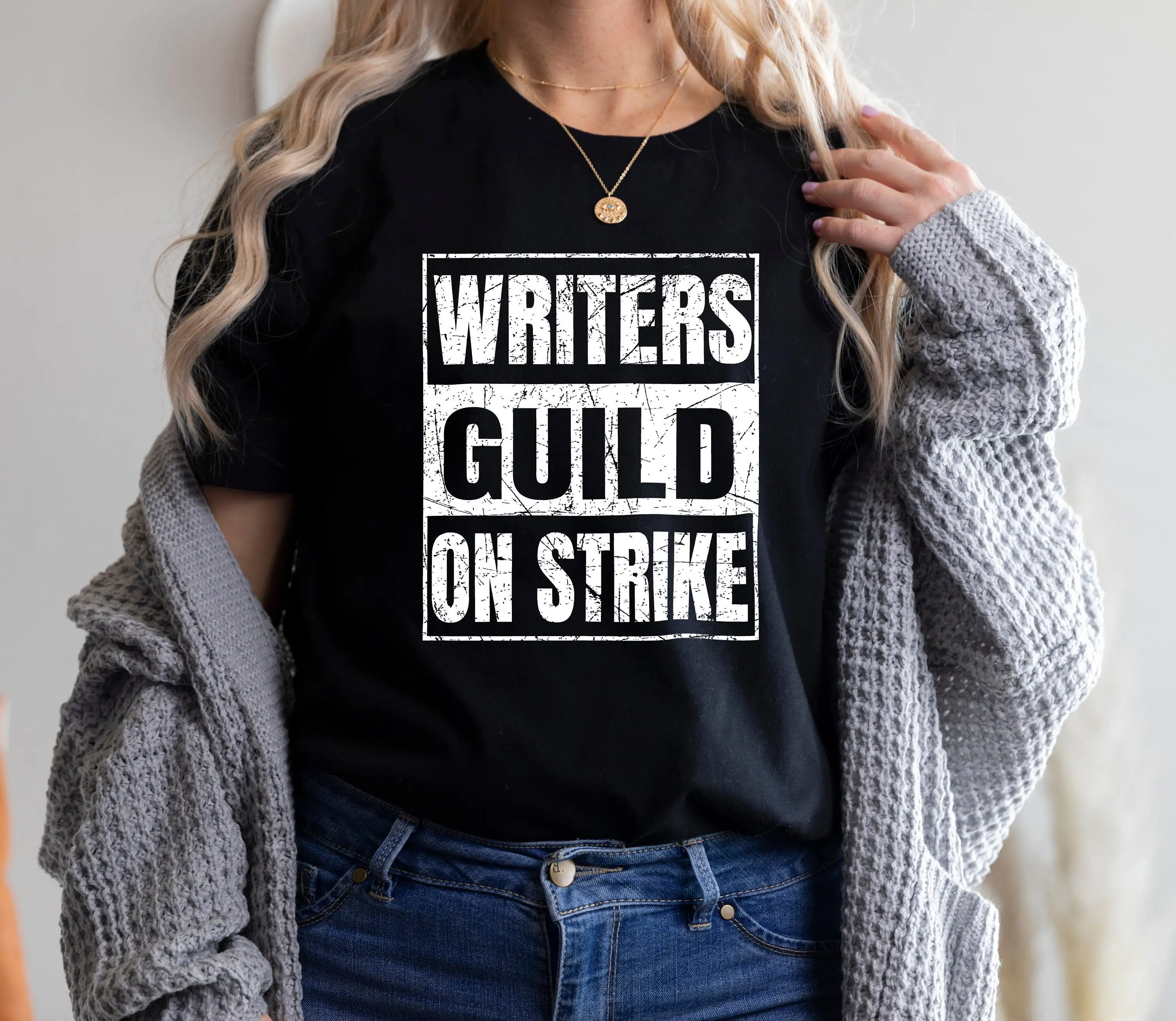 Writers Guild Of America On Strike T Shirt Wga Support