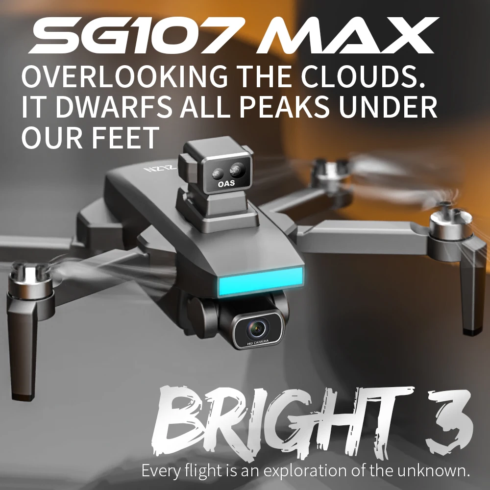 SG107 MAX Dron 5G WIFI GPS 4K HD podwójny aparat FPV Quadcopter profesjonalny przepływ optyczny Rc Dron