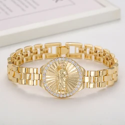 Sally's Paradise Fashion Jewelry Religious Jewelry Saint Judas Table Bronze Zircon Bracelet L3003