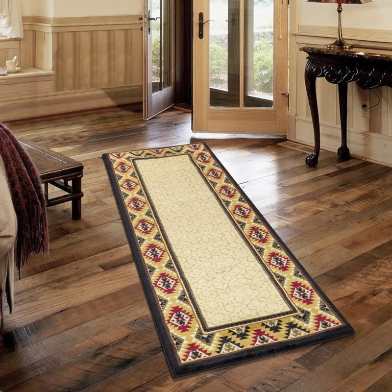 Tribes GC_YLS4007 Cremefarbener, 90 x 90 cm großer Teppich für den Südwestbereich