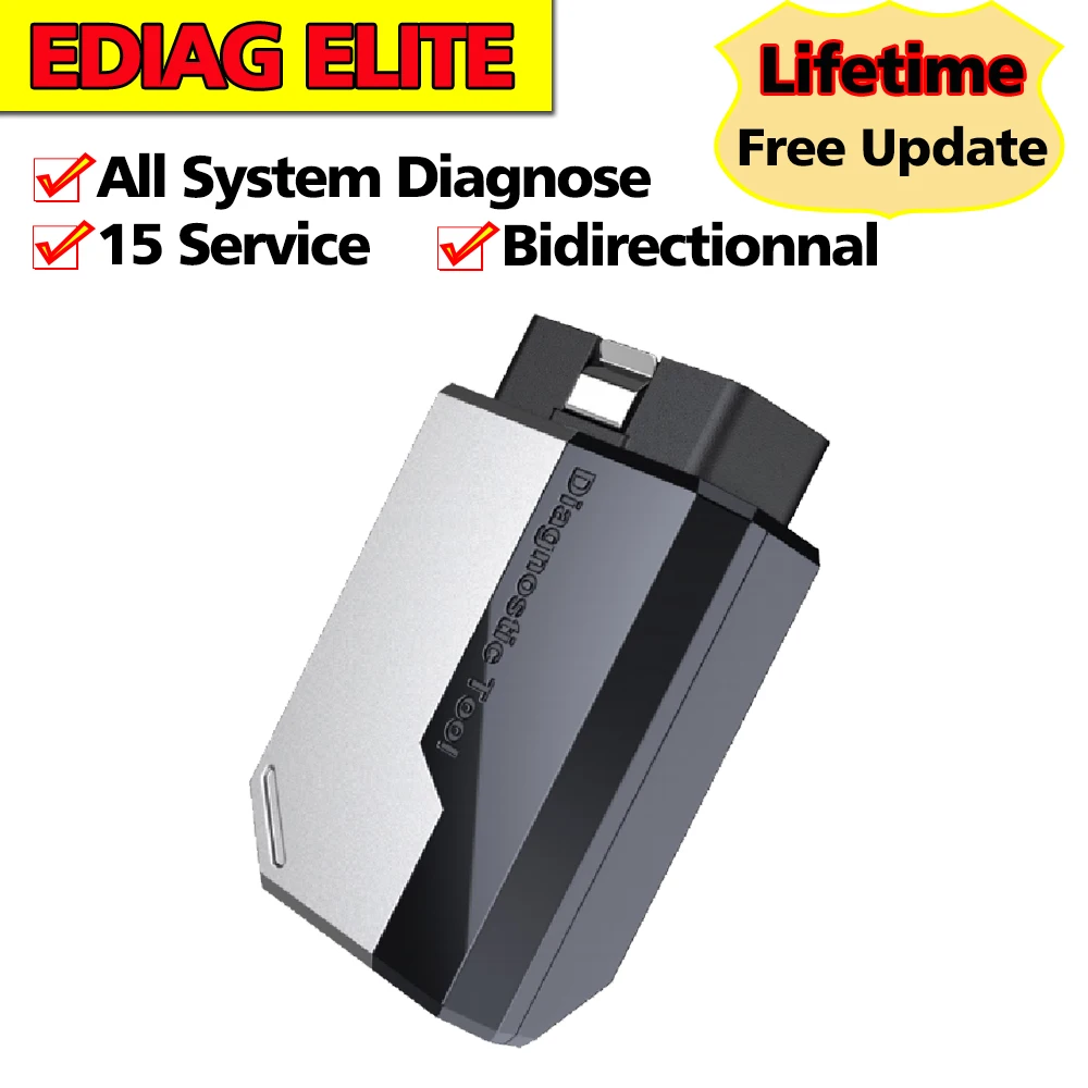 KINGBOLEN EDIAG ELITE Levenslange gratis update Alle systeem autodiagnosetool Bidirectionele OBD2-scanner 15-service actieve tester