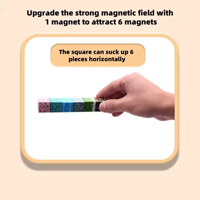 اللبنات المغناطيسية مونتيسوري الجذعية ألعاب حسية تعليمية لعالم الألغام أطفال بنين بنات الذين تتراوح أعمارهم بين 3 + DIY مكعب المغناطيس هدية