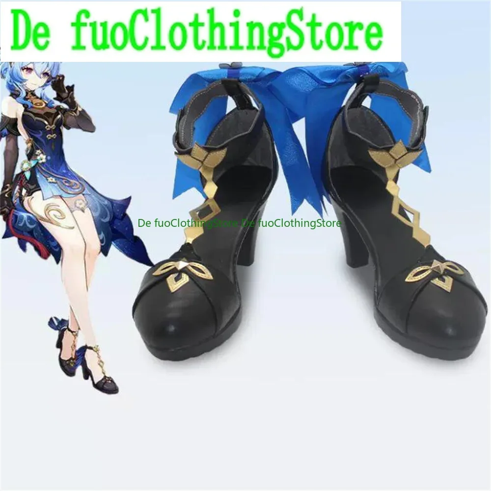 

Ganyu Gan yu Genshin Impact Cosplay Shoes Boots Game Anime Party Halloween Chritmas DefuoClothing Shoes Store