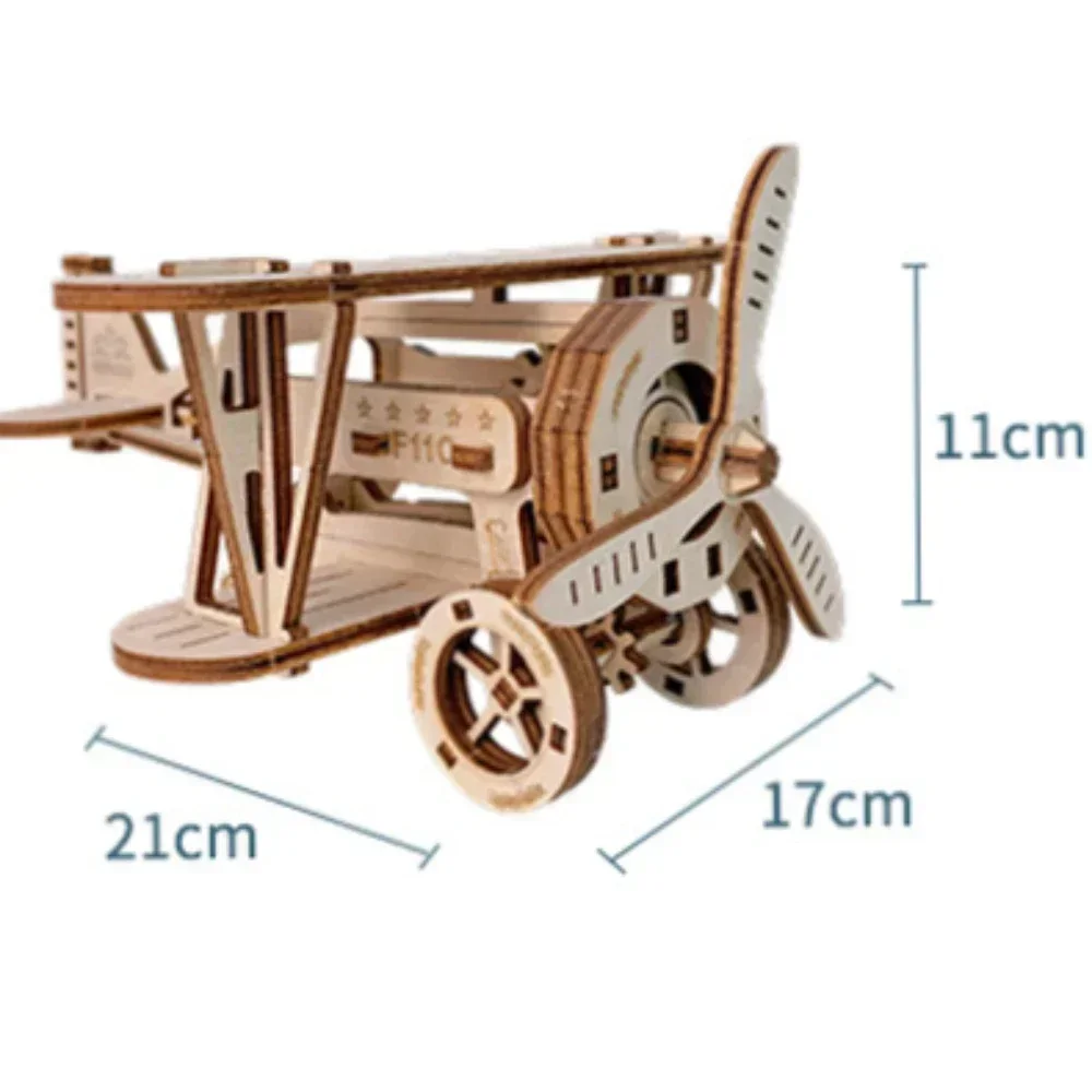 1/72 mechanische Ausrüstung Holz Retro Air plane models 3d Puzzle DIY Baukästen Treiber von Gummiband für Jugendliche Erwachsene zu bauen