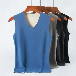 1pcs  Men No Trace Thermal Underwear Sleeveless Vest Autumn WinterThermo Lingerie Man Warm Top Thickening Thermo Vest Undershirt