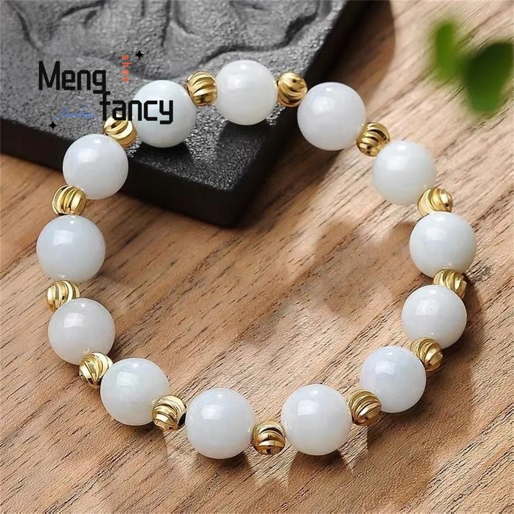 Natürliche Myanmar Jadeit alte Grube Jade String Armband exquisite elegante beliebte hochwertige Luxus qualität Schmuck Weihnachts geschenke