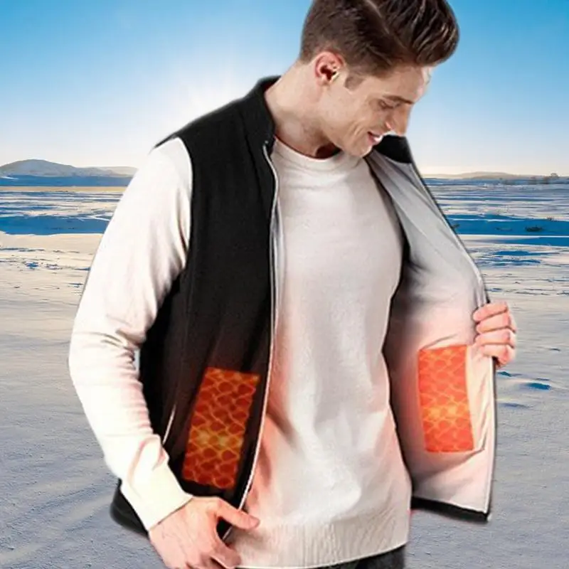 USB Rechargeable Heating Jacket for Men and Women, 5 Zones Heated Vest, Electric Heated Waistcoat, Lightweight Jacket, M-2XL