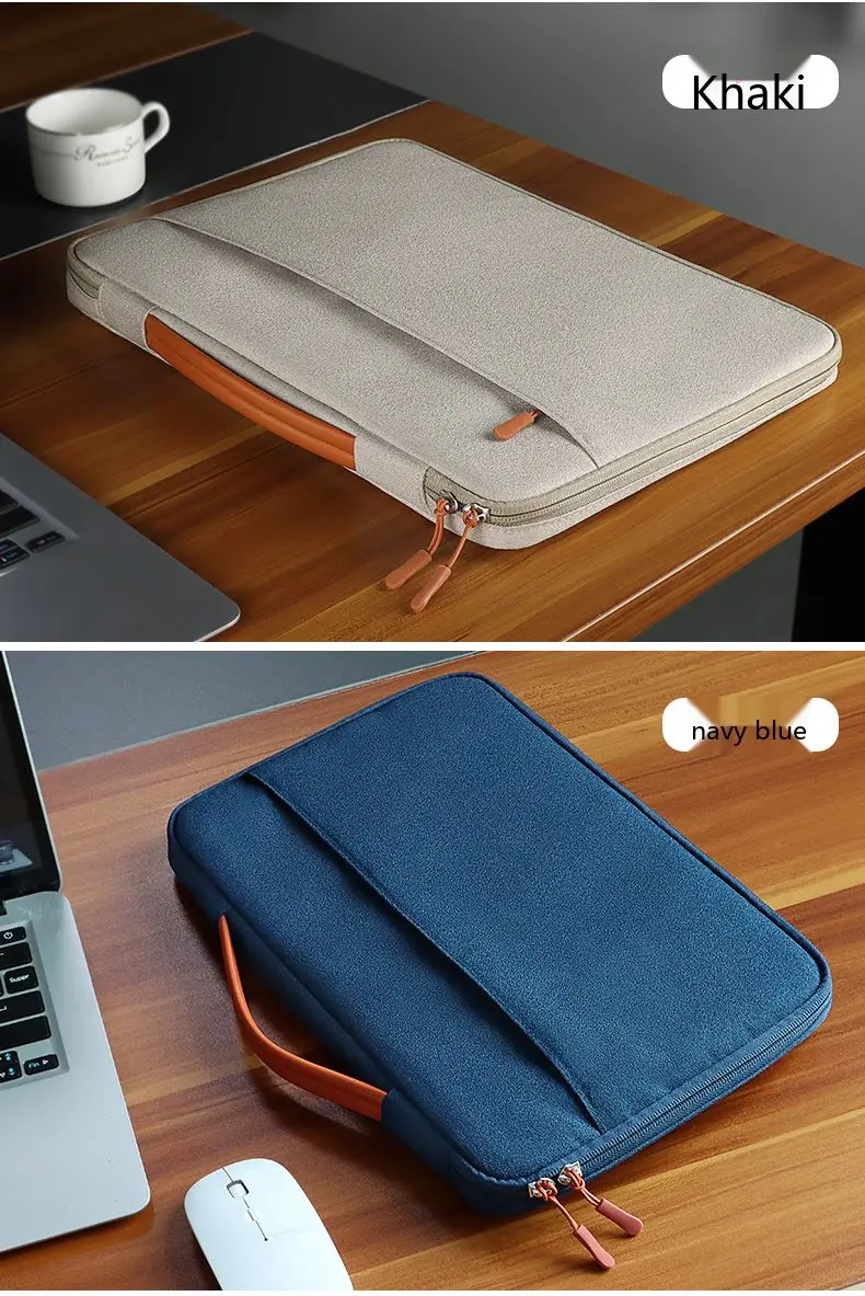 Laptop-Handtasche 13 15 Zoll Wasserdichte Polyester-Aktentasche für MacBook Tragbar Langlebig Büro – Detail 13