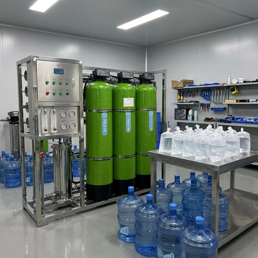 

Portable 500LPH Reverse Osmosis Unit for Remote Site Borehole Water Cleaning Stainless Steel RO System