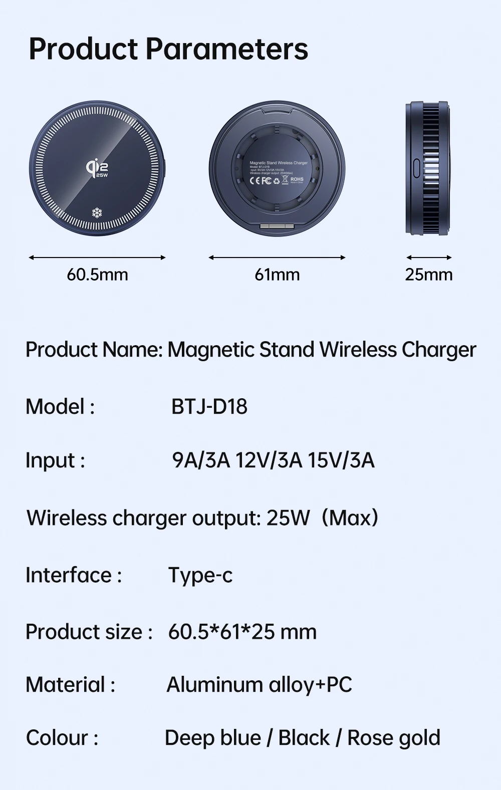 QI2 Magnetic Stand Refrigeration Wireless Charger 25W Fast Charging Ice Cooling MacSafe Car Phone Holder Bracket For Phone