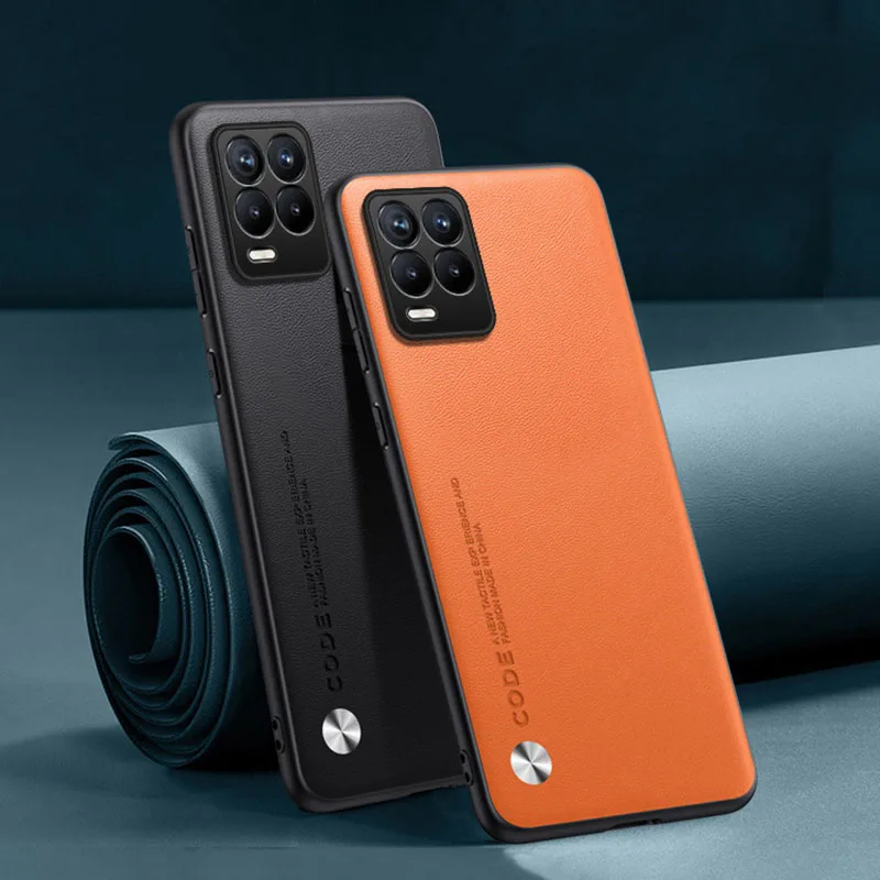 Luxury Original PU Leather Case For Realme 8Pro 8 Pro Cover Shockproof Silicone Phone Case For Realme8Pro Realme8 Phone Shell