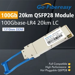 100G QSFP28 LR4 LC 20km 1310nm Transceiver Module Single Mode 100GBASE-LR4 For Juniper,Dell,HW,Mellanox...Fiber Optic Equipment