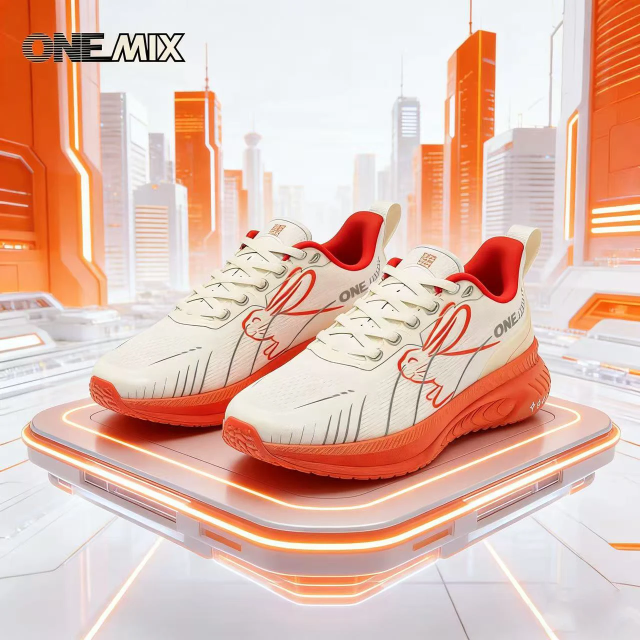 

Кроссовки ONEMIX, светоотражающие, красные, Elite, увеличивающие рост, спортивные, для активного отдыха, дышащие, сетчатые, мужские
