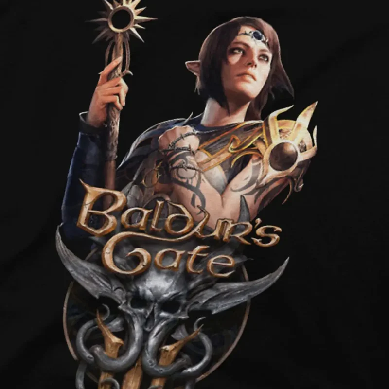 Game Shadowheart T-Shirts for Men Baldurs Gate BG3 Funny Tee Shirt Crewneck Short Sleeve T Shirts Gift Idea Clothes