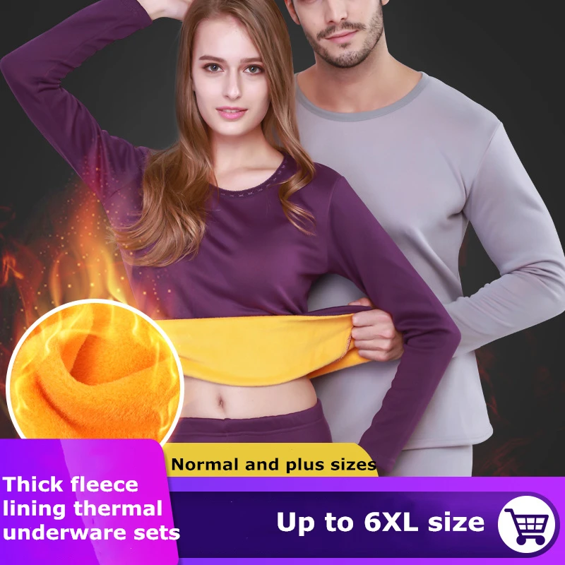 

Couples Thermal Underware Sets for Women/men Winter Clothes Thick Golden Fleece Lining Tops Long Pants Sets Lambswool Warm Soft