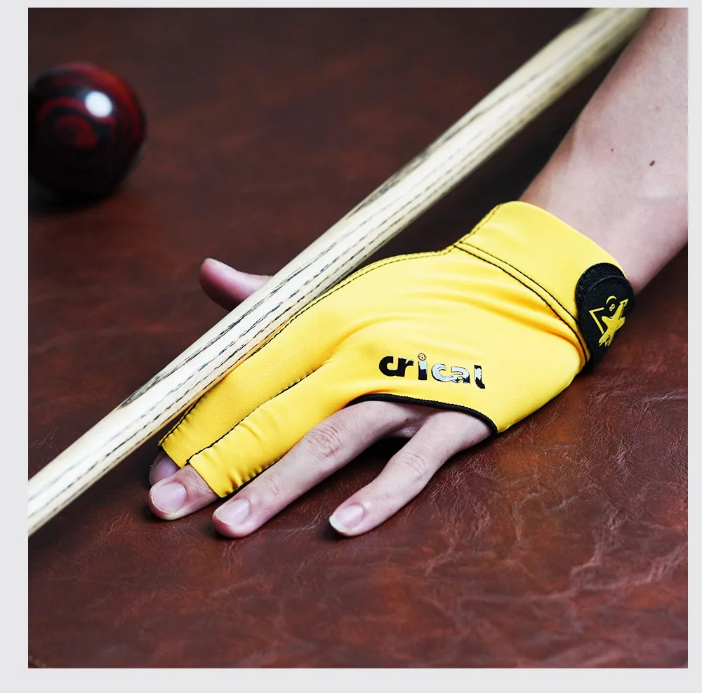 CRICAL 3-Finger-Billardhandschuh, bequeme Lycra-Snooker-Queue-Handschuhe, rechte und linke Hand, Billard-Trainingshandschuhe, Zubehör – Detail 18