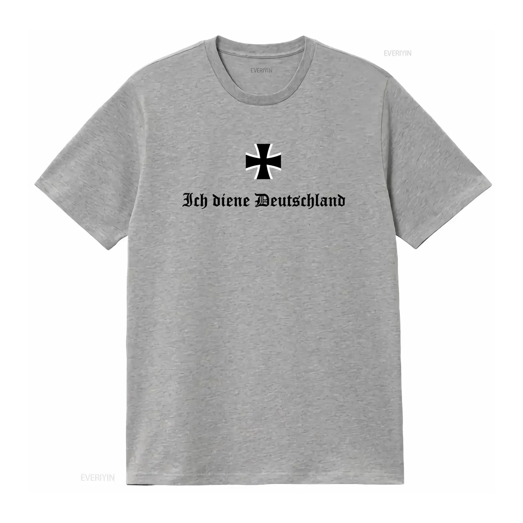 Stylish I Serve Germany Slogan Bundeswehr Cross T Shirt 4119 vintage Washed designer clothes Comfortable Versatile homme