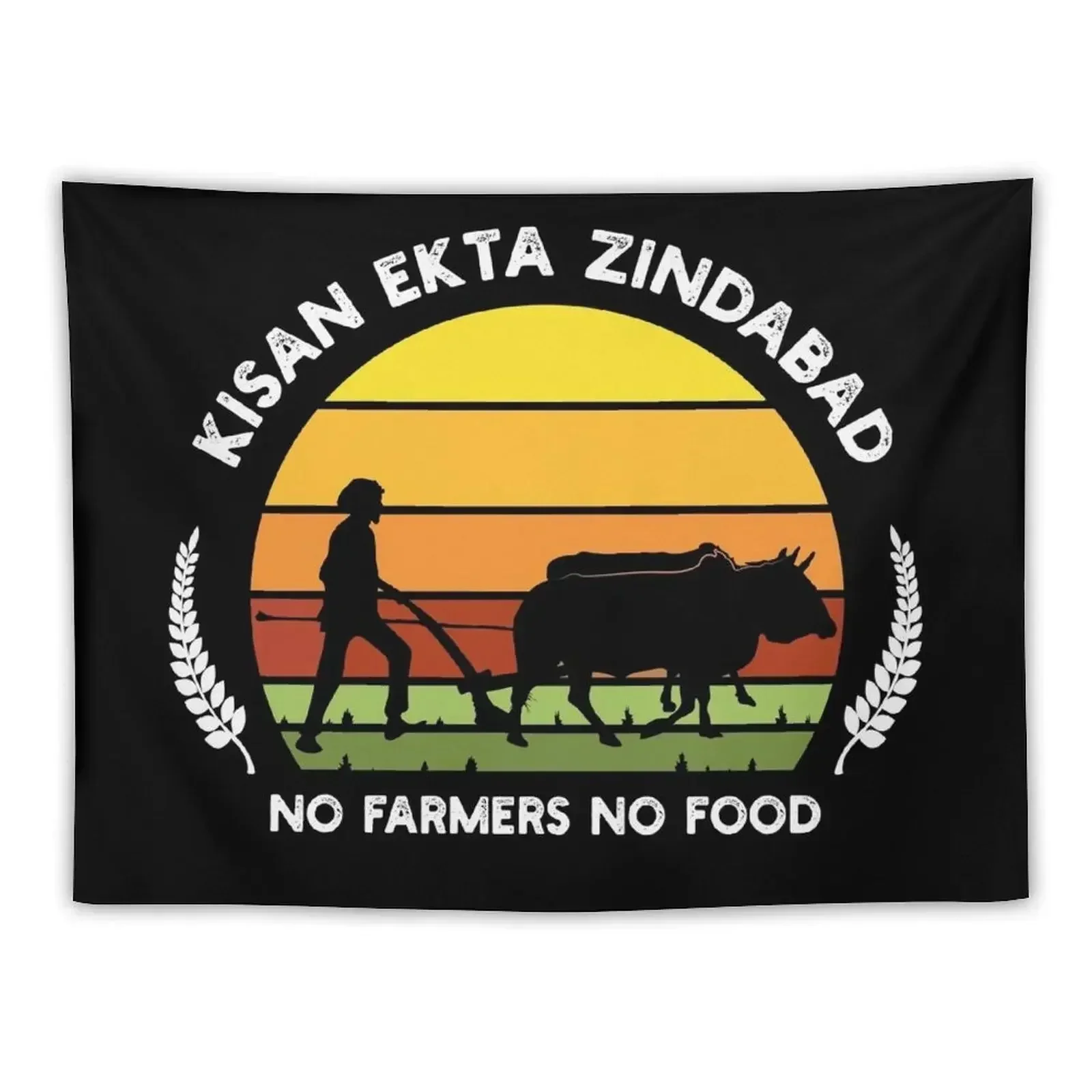 

kisan ekta zindabad - no farmers no food Tapestry Decoration Bedroom Wall Hangings Decoration Bedrooms Decorations Tapestry