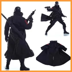 In Stock 1/12 Scale Black Temperament Design Sense Mezco Long Coat Fit 6inch Action Figure Model Toys No Model