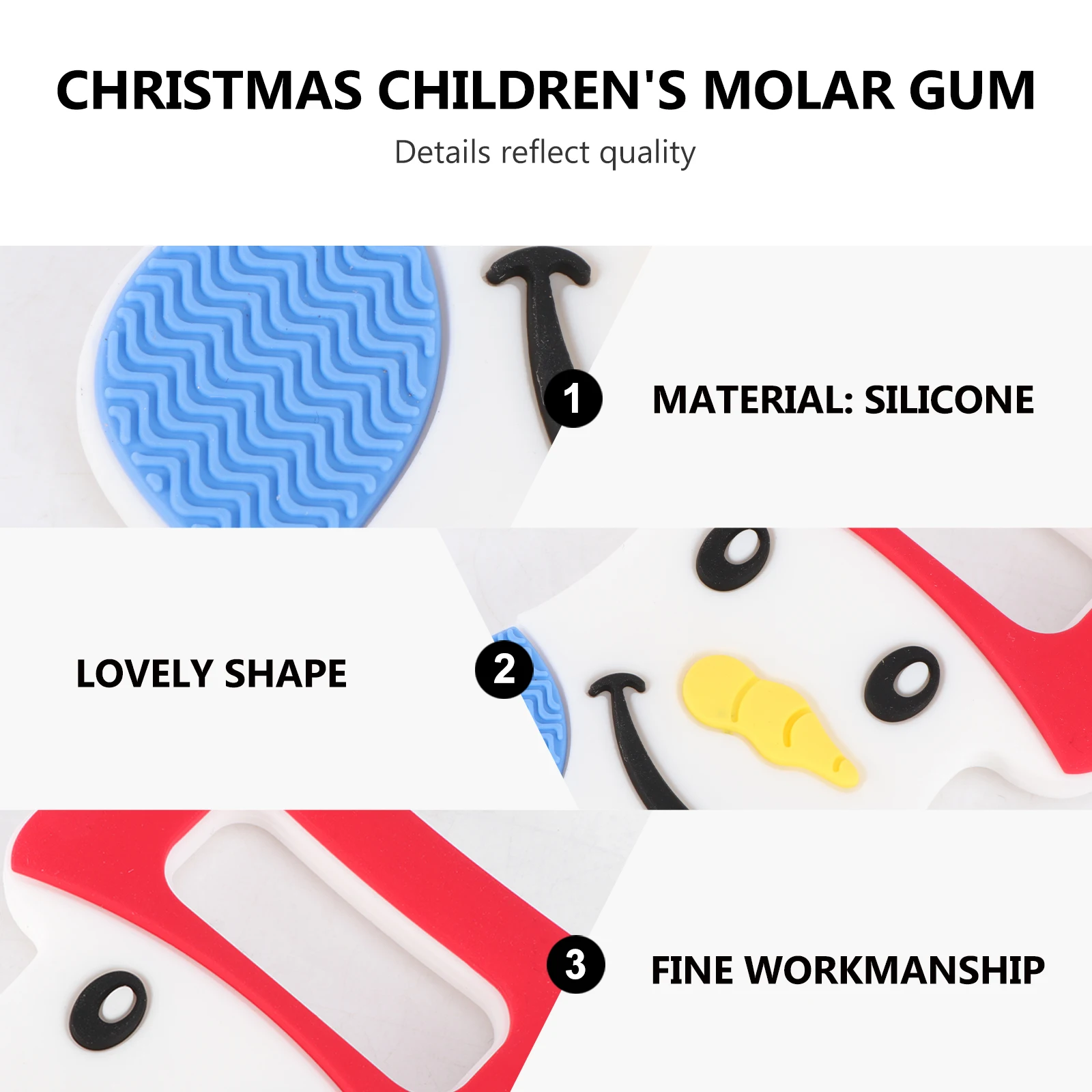 

1pc Teething Molar Silicone Teether Chewing Soothing Oral Care Teeth Grinding Infant Soother Molar Relief Gift Shower