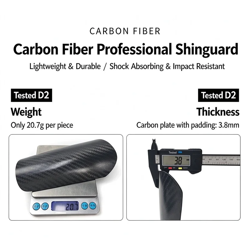 Ultra-light carbon fiber football guards for adults kids, professional match and training calf protectors, slip-in shin