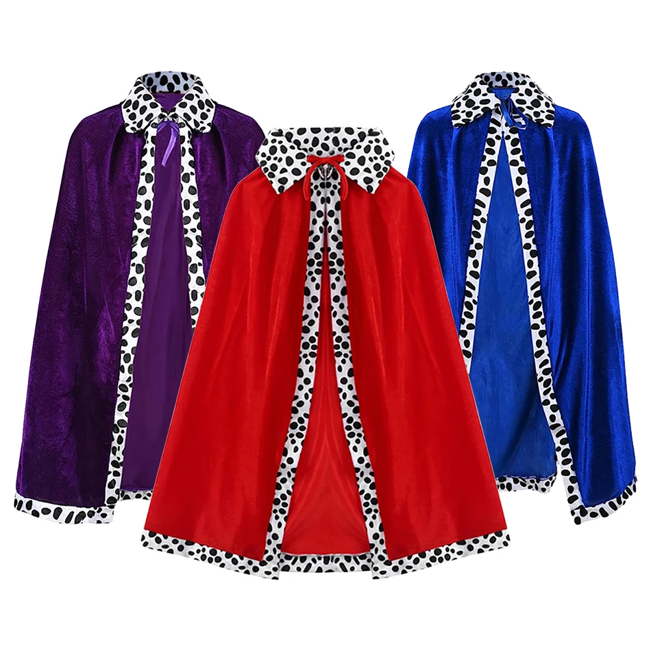 شال نشاط الرأس للأطفال، زي أداء حفلة عيد الميلاد وأعياد الميلاد للأطفال، عباءة مخملية للملك الأمير