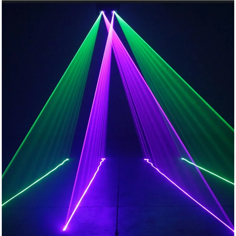 Imagem -06 - Nova Cabeça Dupla Rgb Full Color Line Scanning Laser Light com Controle Dmx para Discoteca dj Party Wedding Laser Light